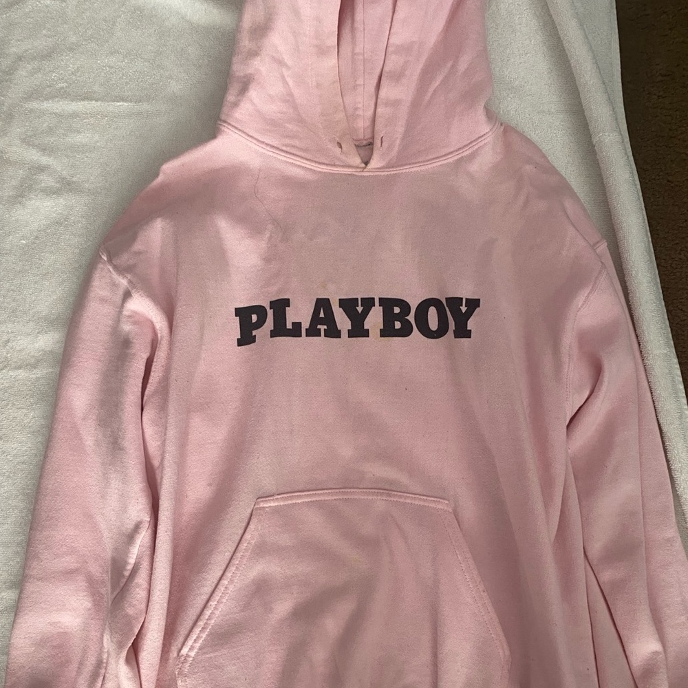 Pink Men's Medium Playboy hoodie💕